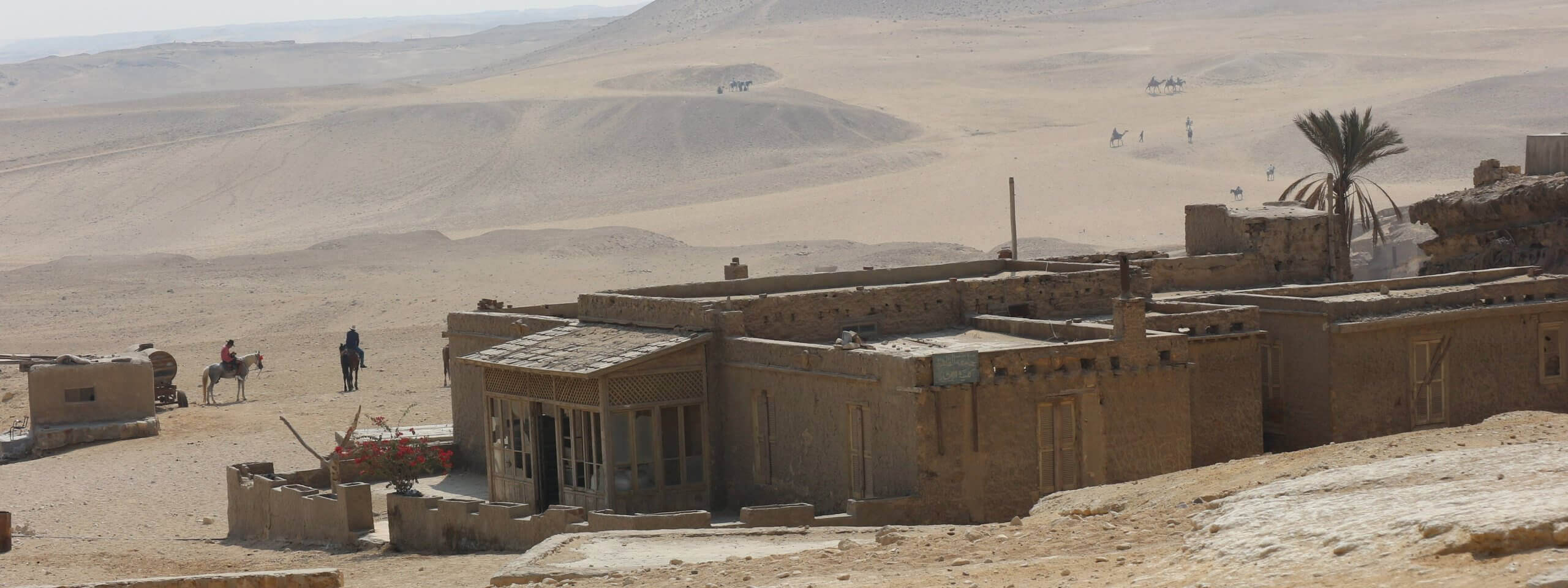Caravanserai in the desert near Cairo